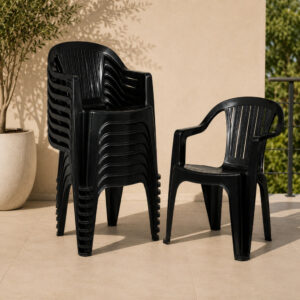 SILLON JARDIN TITAN APILABLE NEGRO O BLANCO